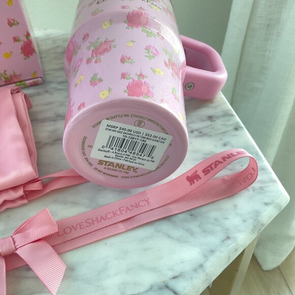 🎀 STANLEY x LoveShackFancy Quencher H2.0 Flowstate Tumbler 20oz Ibiza Sunset - Picture 5 of 16